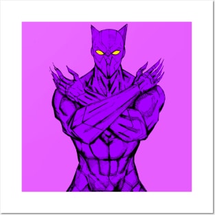 black panther in purple vibranium Posters and Art
